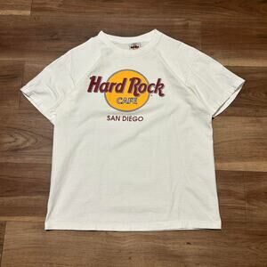 Hard Rock Cafe San Diego Graphic Tee White Made in USA Size Medium